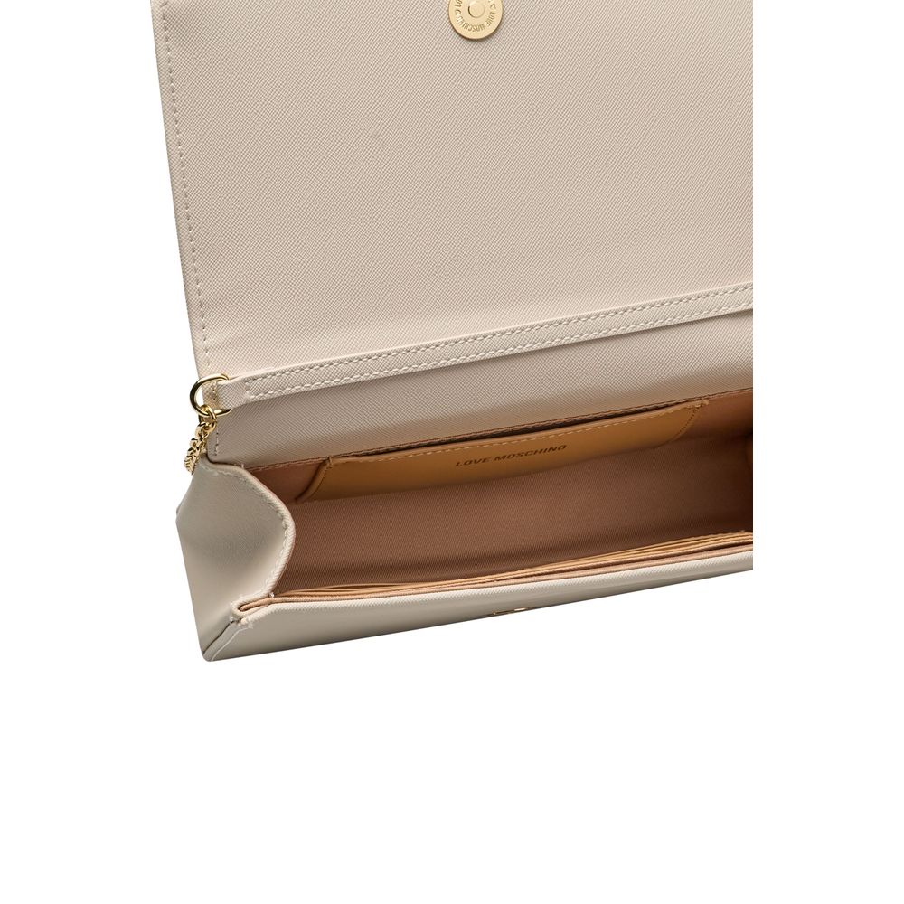 Love Moschino Beige Polyethylen Umhängetasche