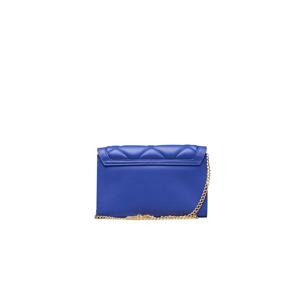 Love Moschino Blaue Polyethylen-Kreuztasche