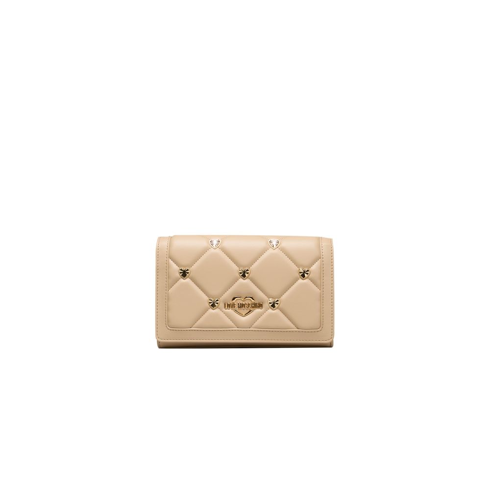 Love Moschino Beige Polyethylen Umhängetasche