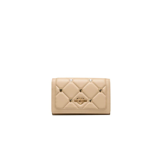 Love Moschino Beige Polyethylen Umhängetasche