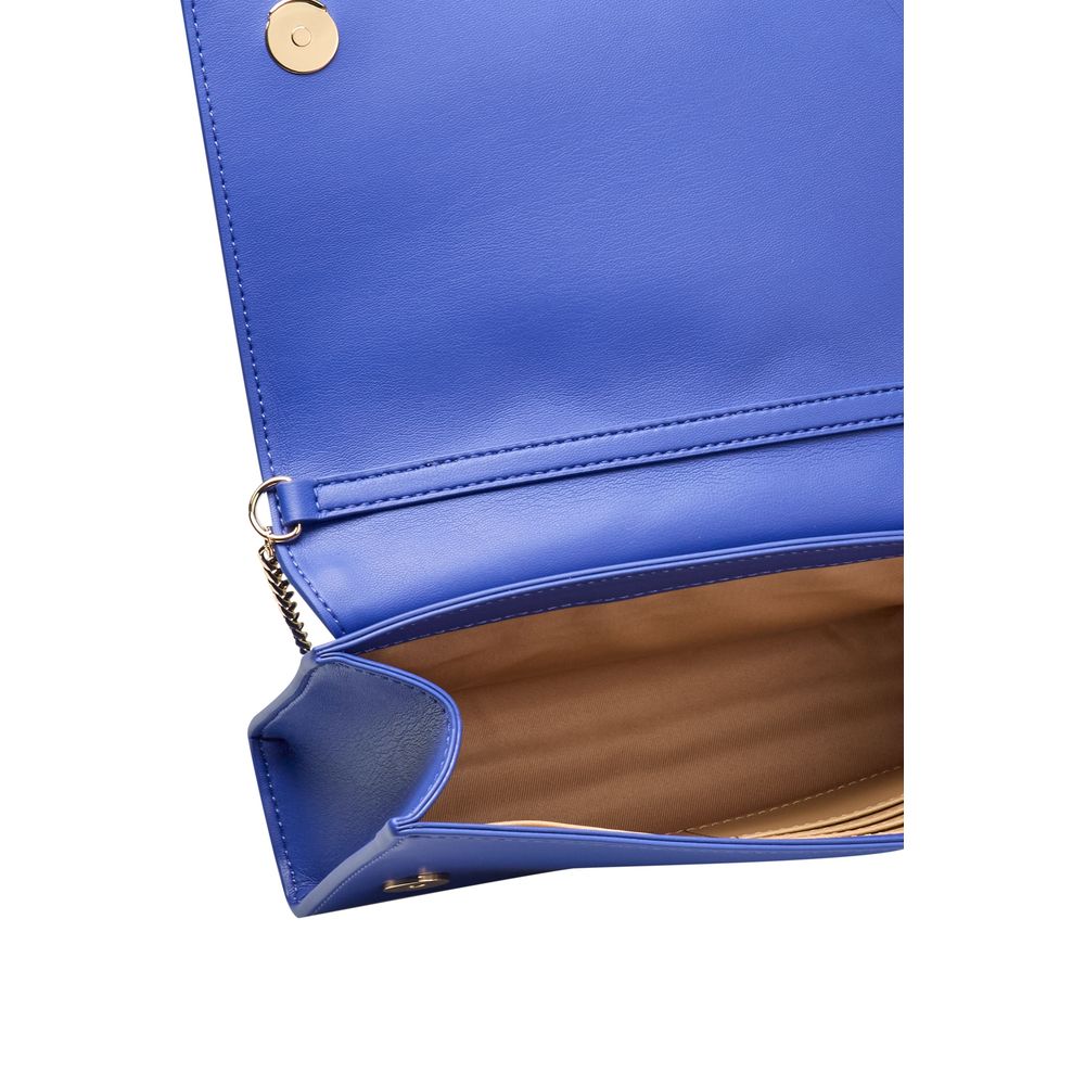 Love Moschino Blaue Polyethylen-Kreuztasche