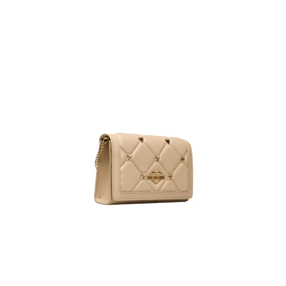 Love Moschino Beige Polyethylen Umhängetasche