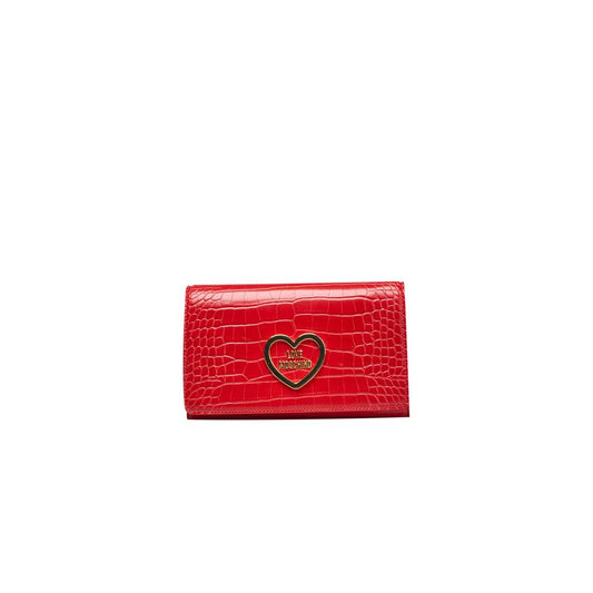 Love Moschino Rote Polyethylen-Kreuztasche