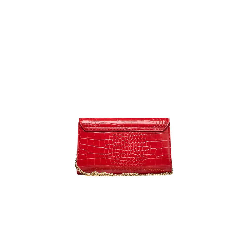 Love Moschino Rote Polyethylen-Kreuztasche