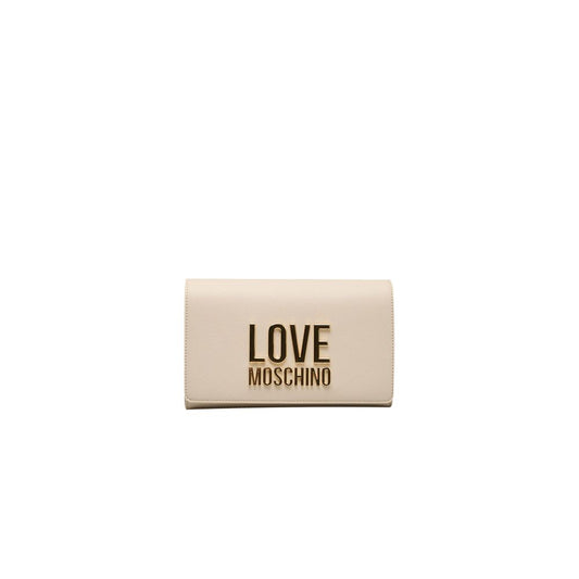 Love Moschino Beige Polyethylen Umhängetasche