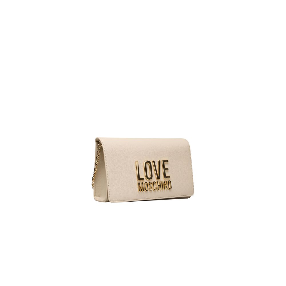 Love Moschino Beige Polyethylen Umhängetasche