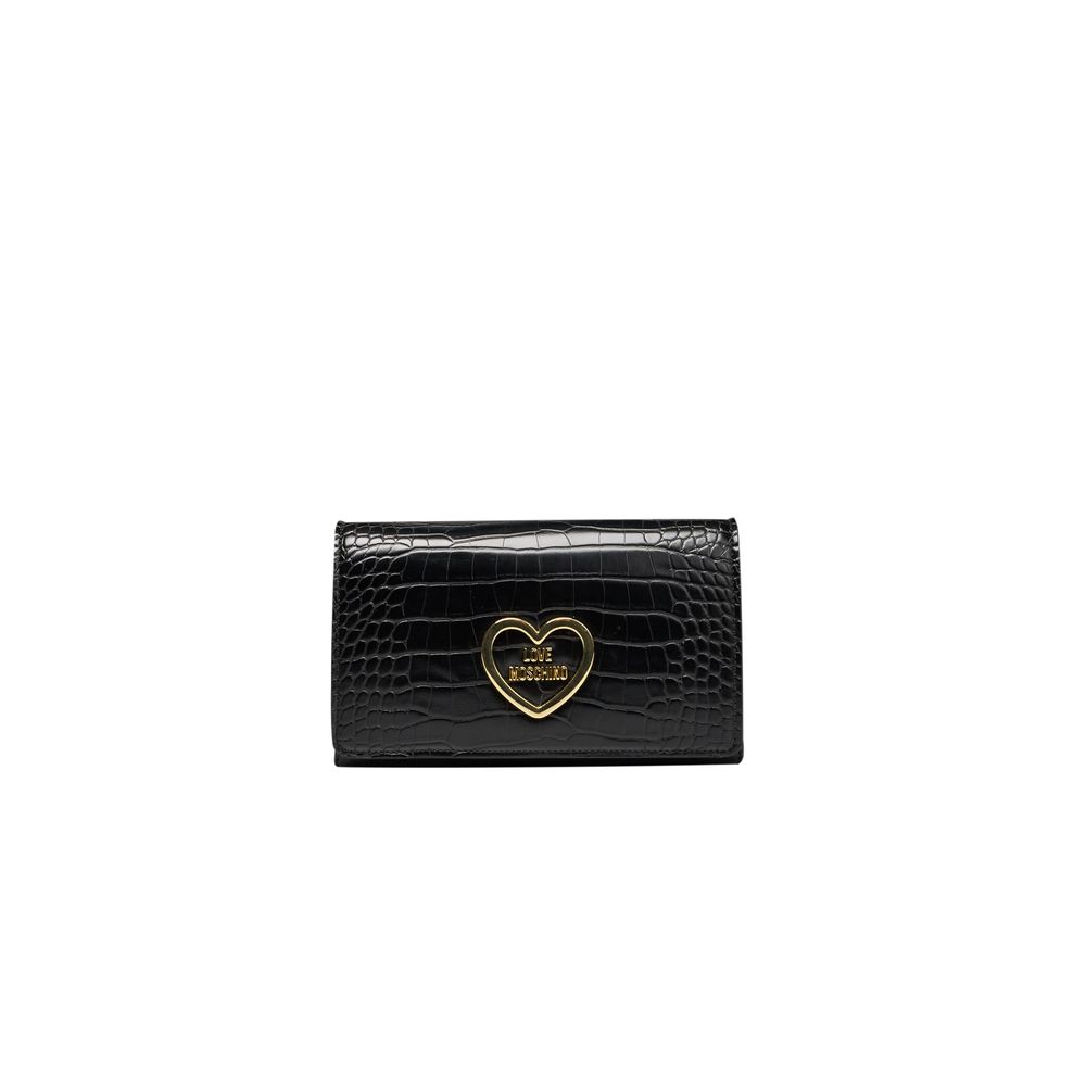 Love Moschino Schwarze Polyethylen-Kreuztasche