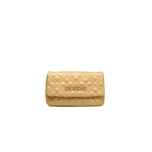 Love Moschino Gold Polyethylen Crossbody Tasche