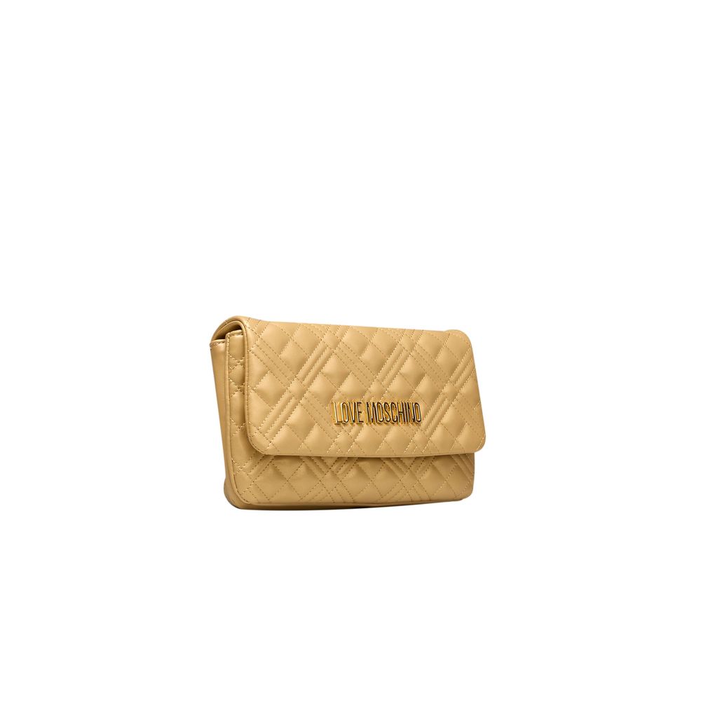 Love Moschino Gold Polyethylen Crossbody Tasche