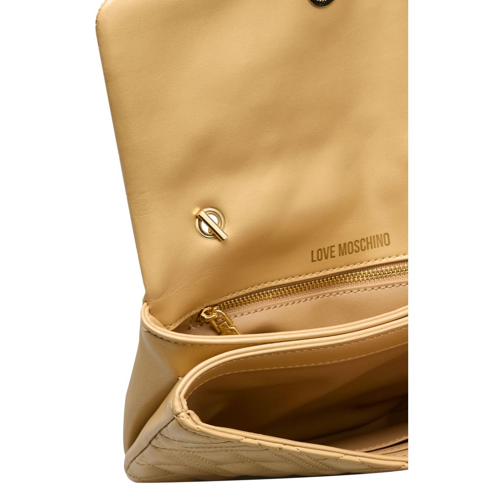 Love Moschino Gold Polyethylen Crossbody Tasche