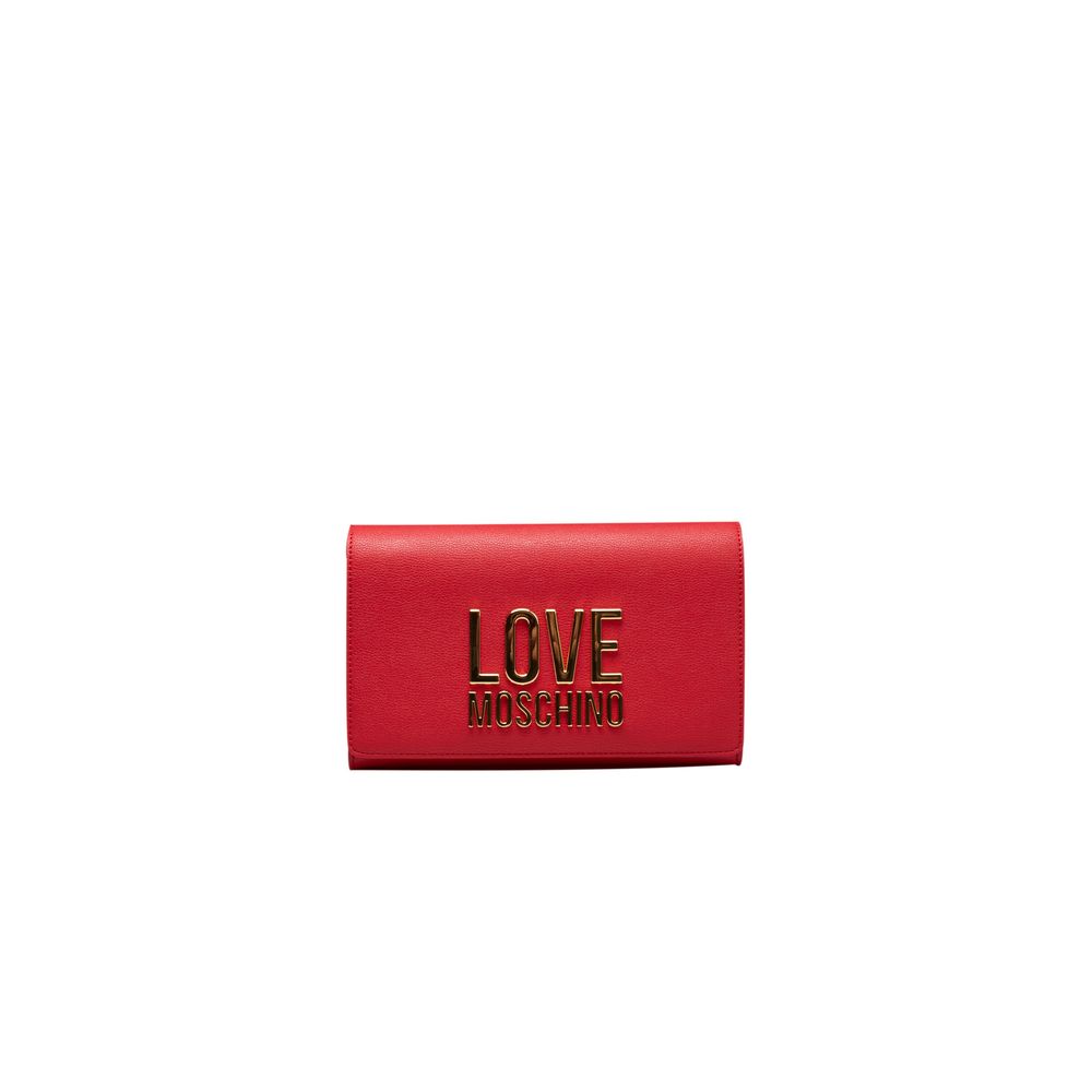 Love Moschino Rote Polyethylen-Kreuztasche