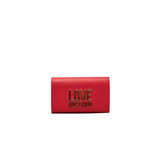 Love Moschino Rote Polyethylen-Kreuztasche