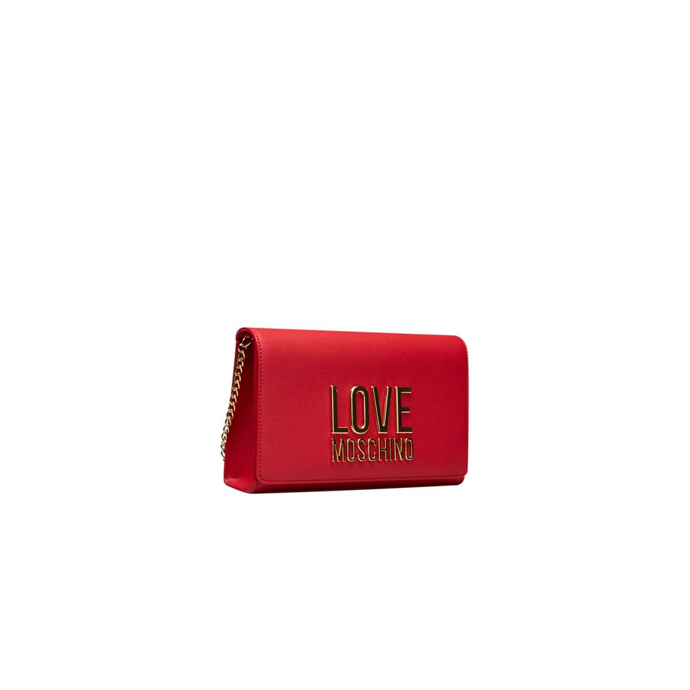 Love Moschino Rote Polyethylen-Kreuztasche