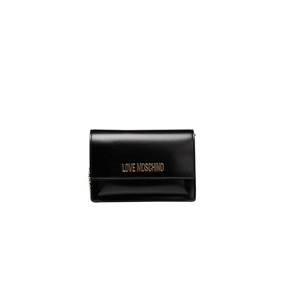 Love Moschino Schwarze Polyethylen-Kreuztasche