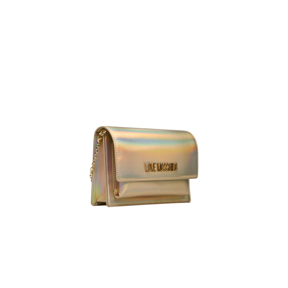 Love Moschino Gold Polyethylen Crossbody Tasche