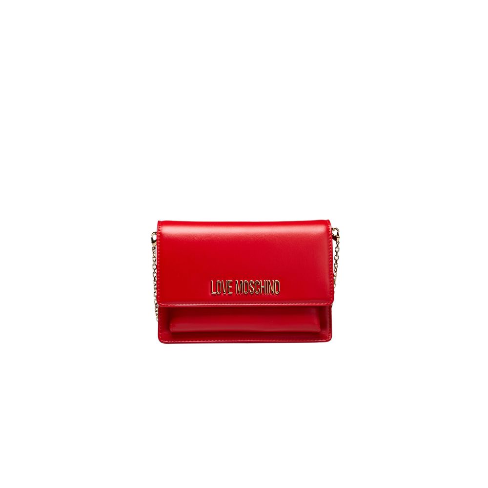 Love Moschino Rote Polyethylen-Kreuztasche