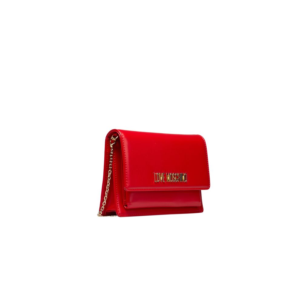 Love Moschino Rote Polyethylen-Kreuztasche