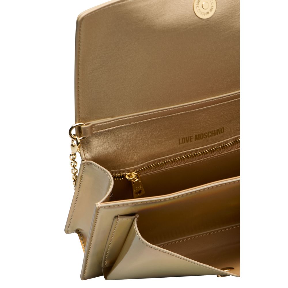 Love Moschino Gold Polyethylen Crossbody Tasche