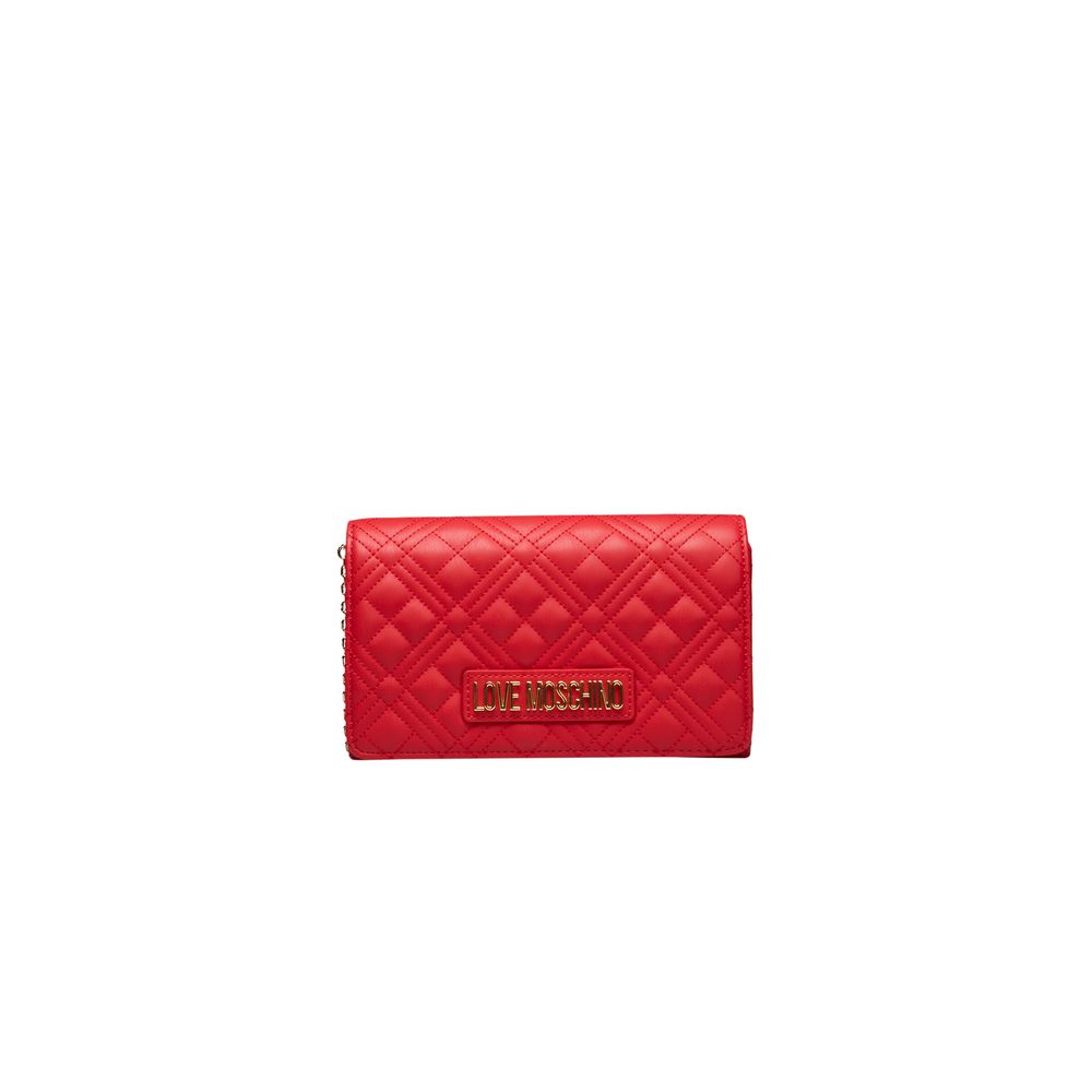 Love Moschino Rote Polyethylen-Kreuztasche