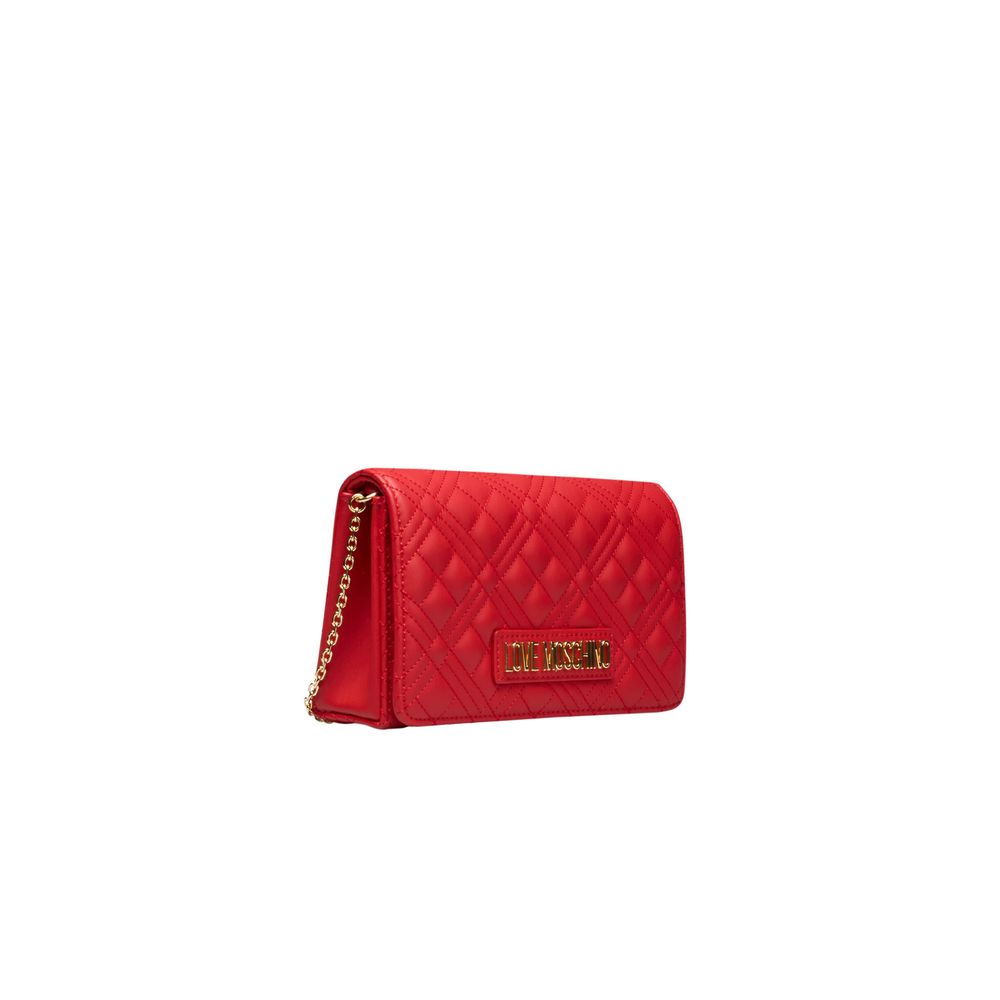 Love Moschino Rote Polyethylen-Kreuztasche