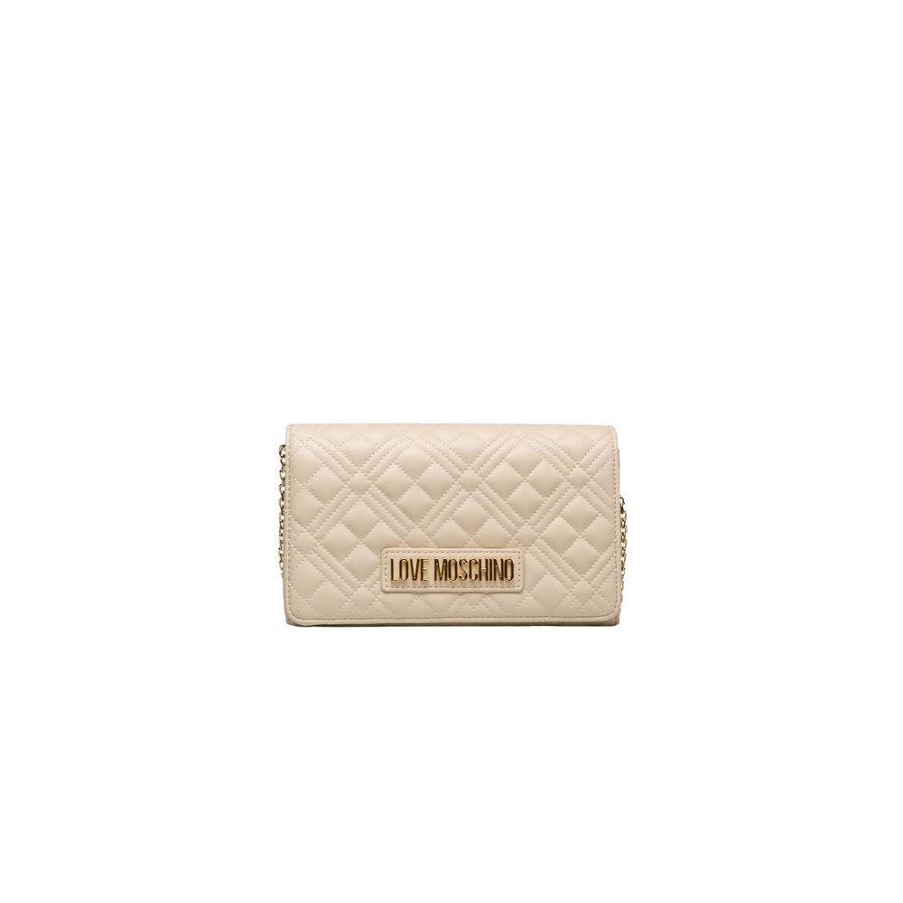 Love Moschino Beige Polyethylen Umhängetasche