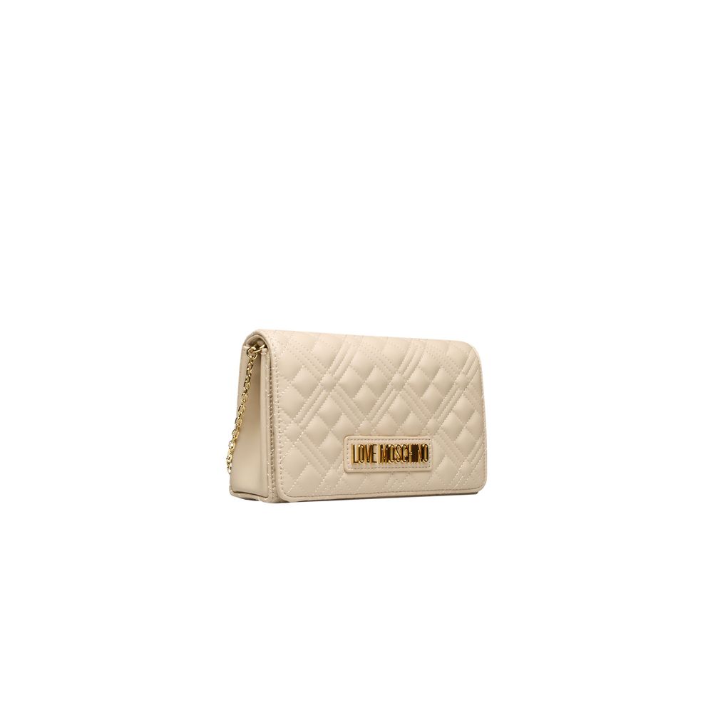 Love Moschino Beige Polyethylen Umhängetasche