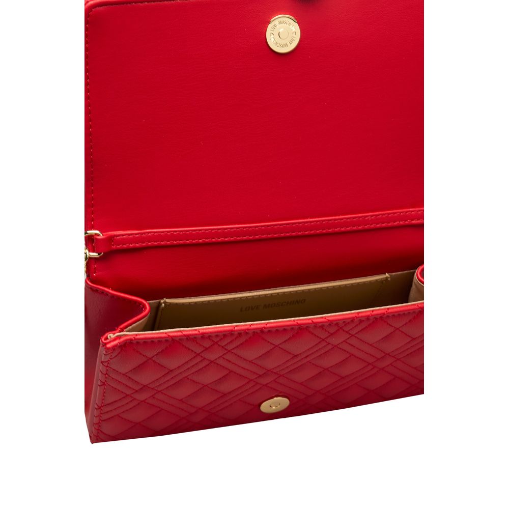 Love Moschino Rote Polyethylen-Kreuztasche