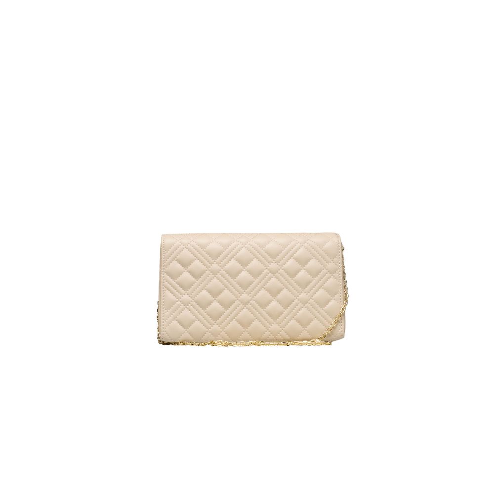 Love Moschino Beige Polyethylen Umhängetasche