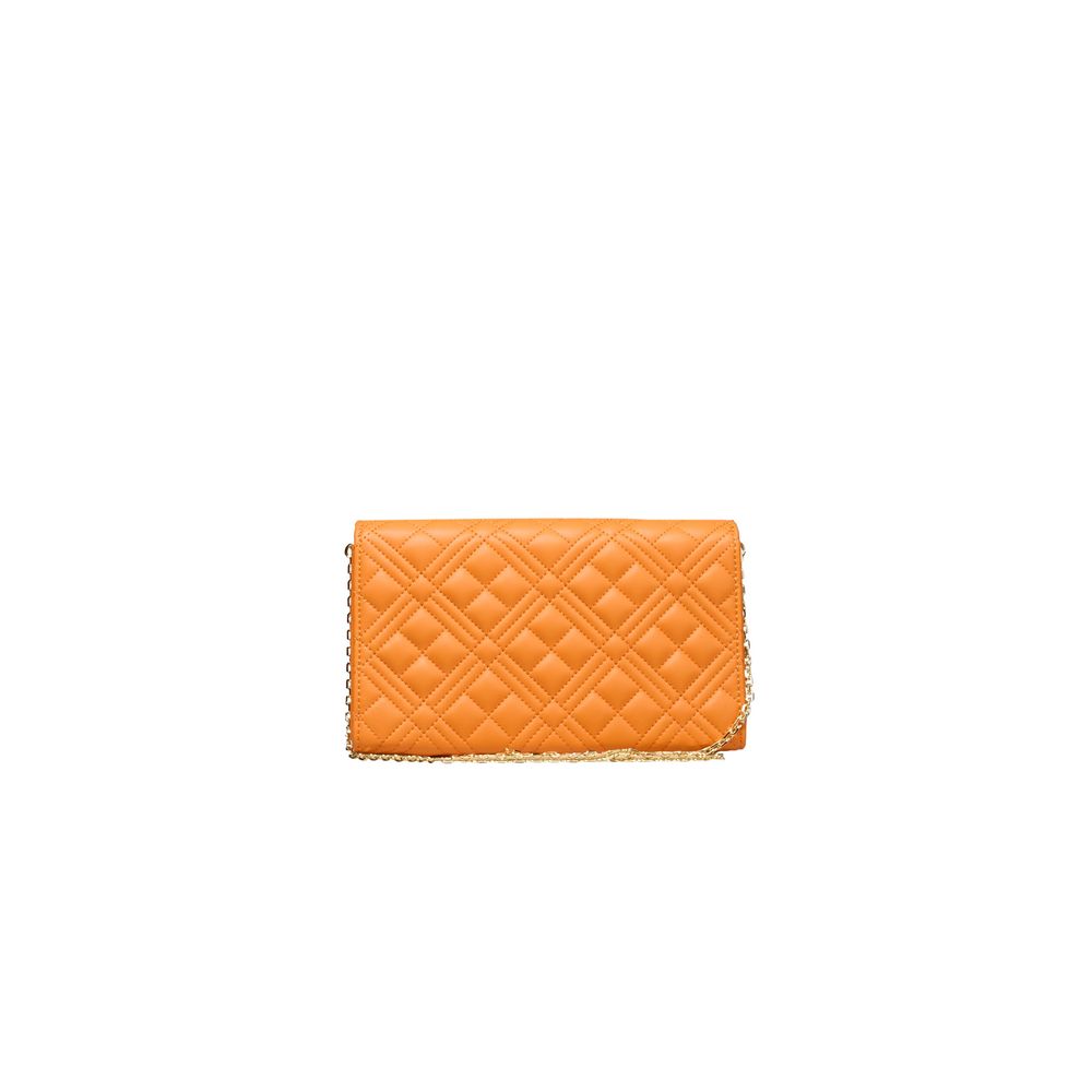 Love Moschino Orangefarbene Polyethylen-Kreuztasche