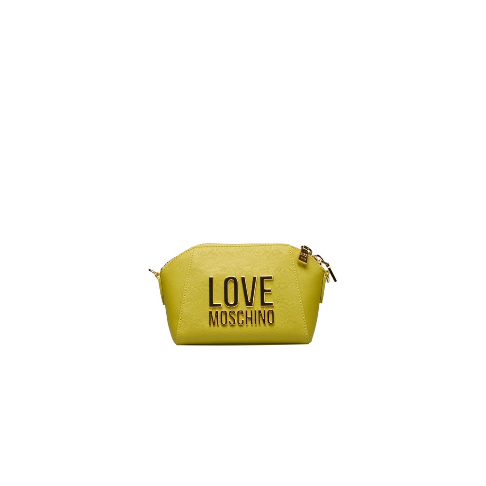 Love Moschino Gelbe Polyethylen-Kreuztasche