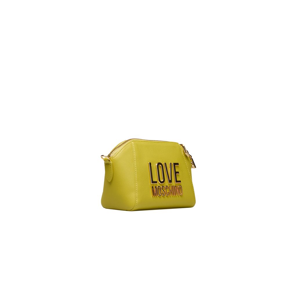 Love Moschino Gelbe Polyethylen-Kreuztasche