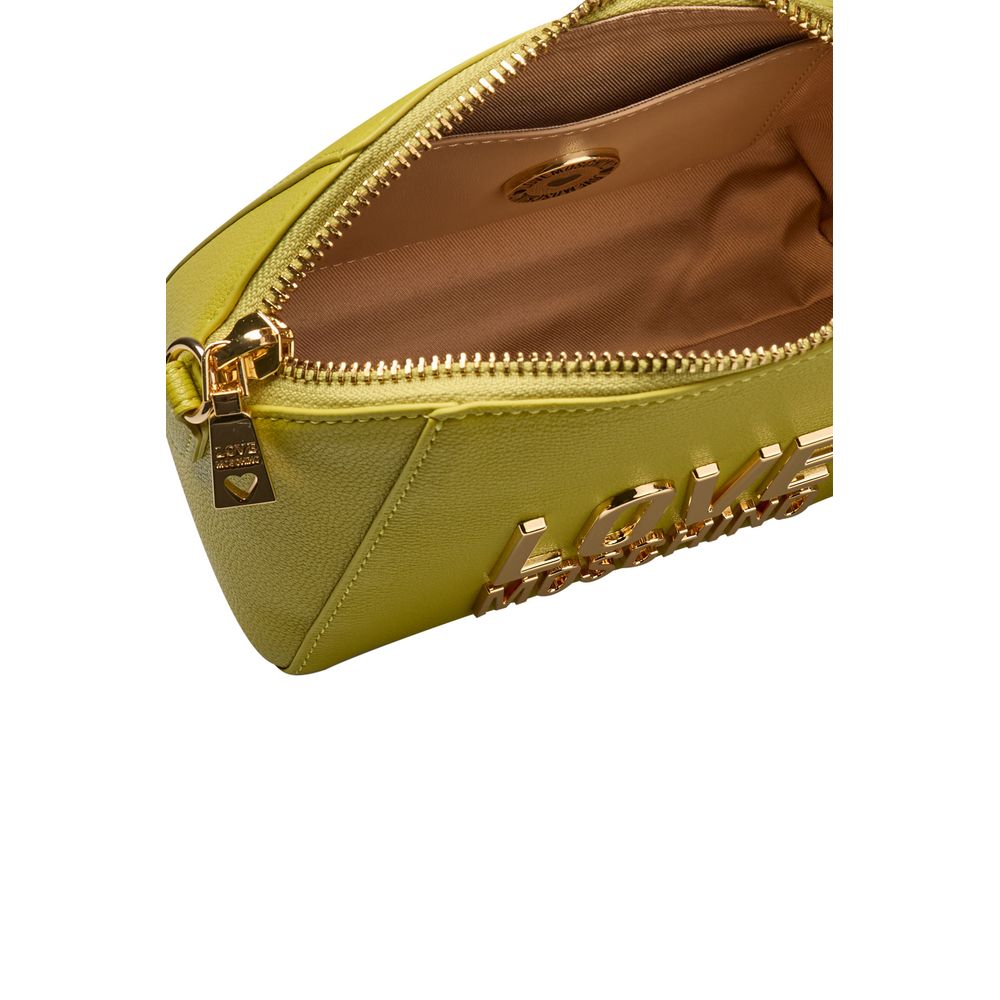 Love Moschino Gelbe Polyethylen-Kreuztasche