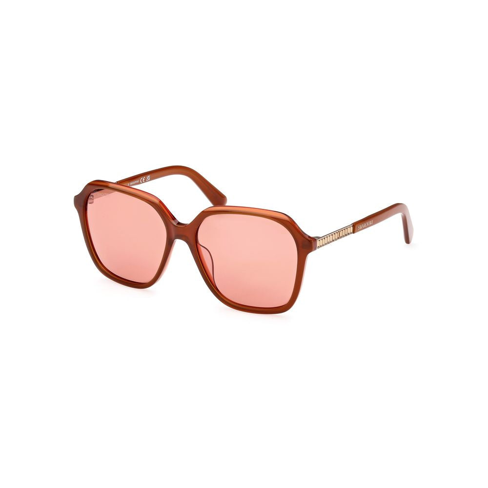 Swarovski Orangefarbene Plastiksonnenbrille