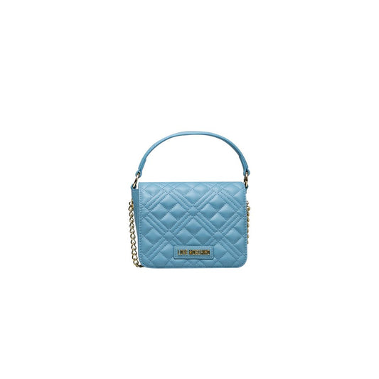 Love Moschino Hellblaue Polyethylen-Handtasche