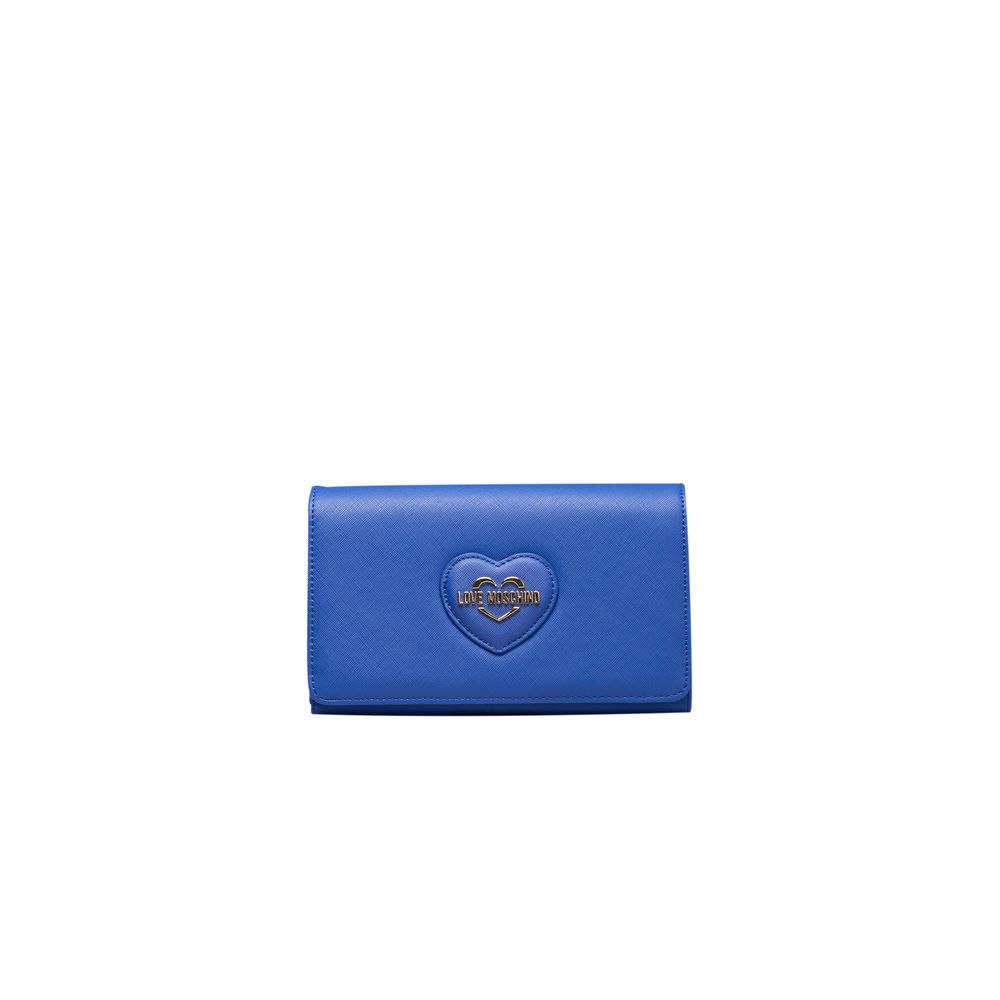 Love Moschino Blaue Polyethylen-Kreuztasche