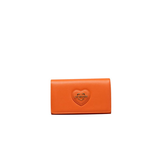 Love Moschino Orangefarbene Polyethylen-Kreuztasche