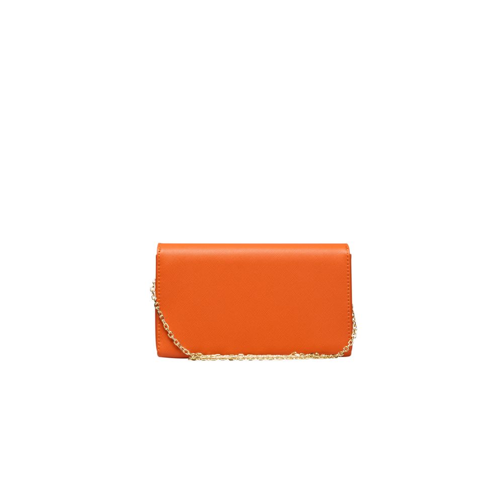 Love Moschino Orangefarbene Polyethylen-Kreuztasche