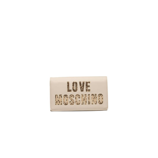 Love Moschino Beige Polyethylen Umhängetasche