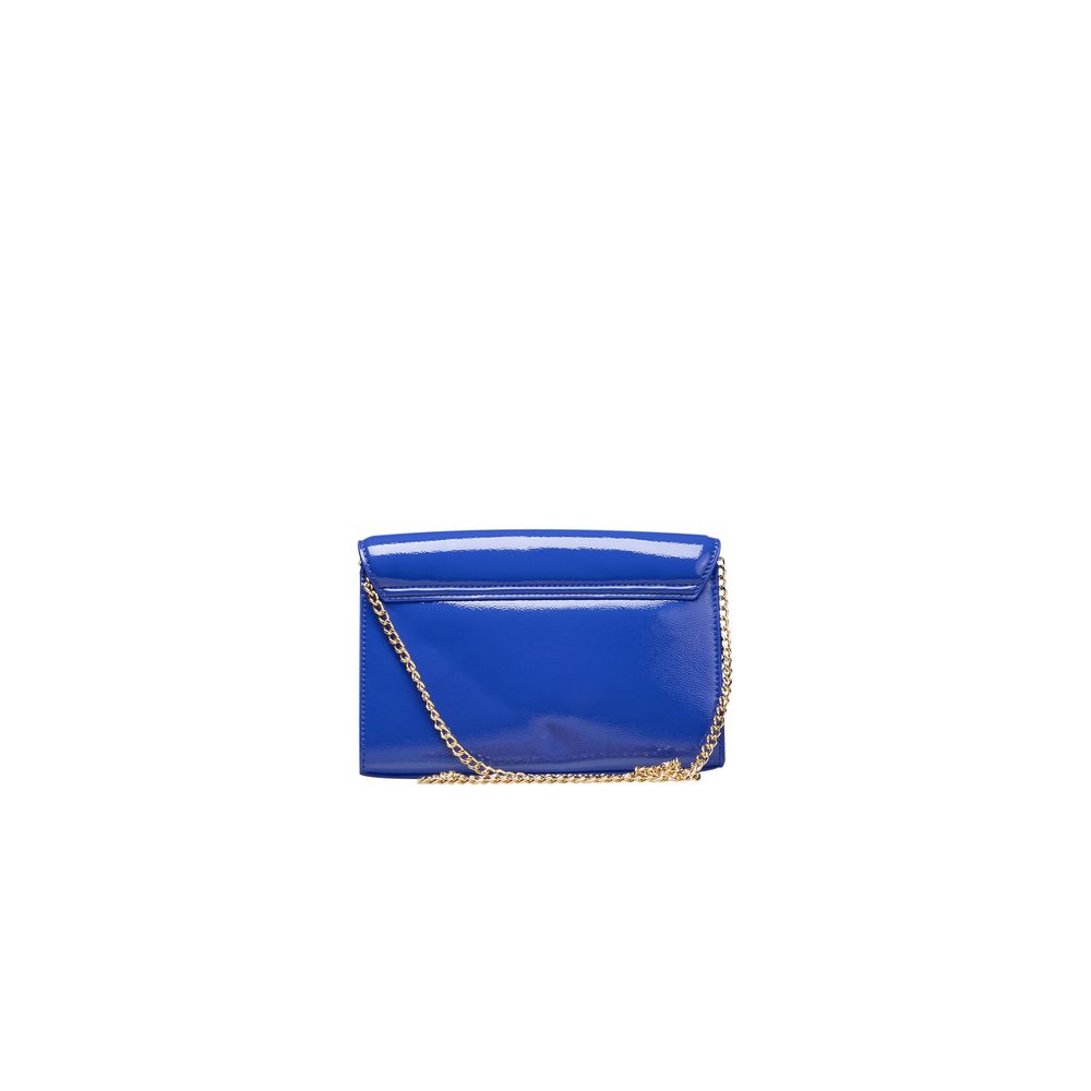 Love Moschino Blaue Polyethylen-Kreuztasche