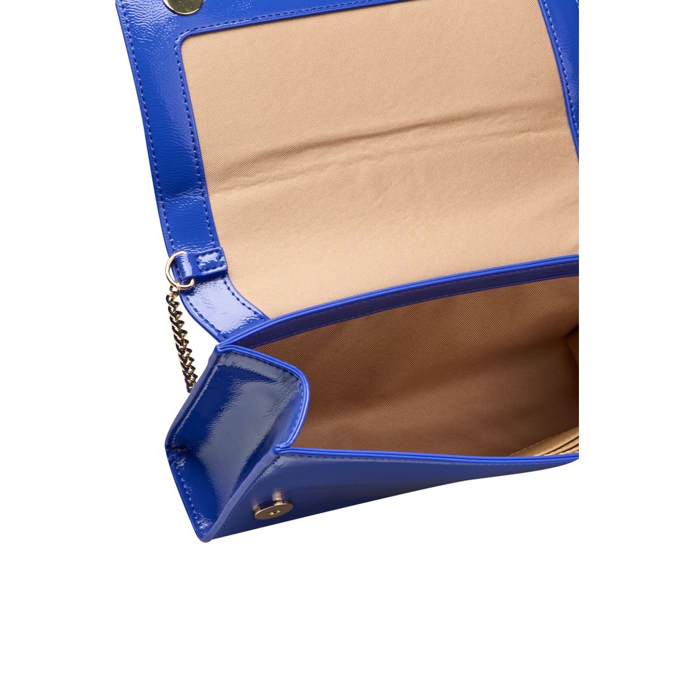 Love Moschino Blaue Polyethylen-Kreuztasche