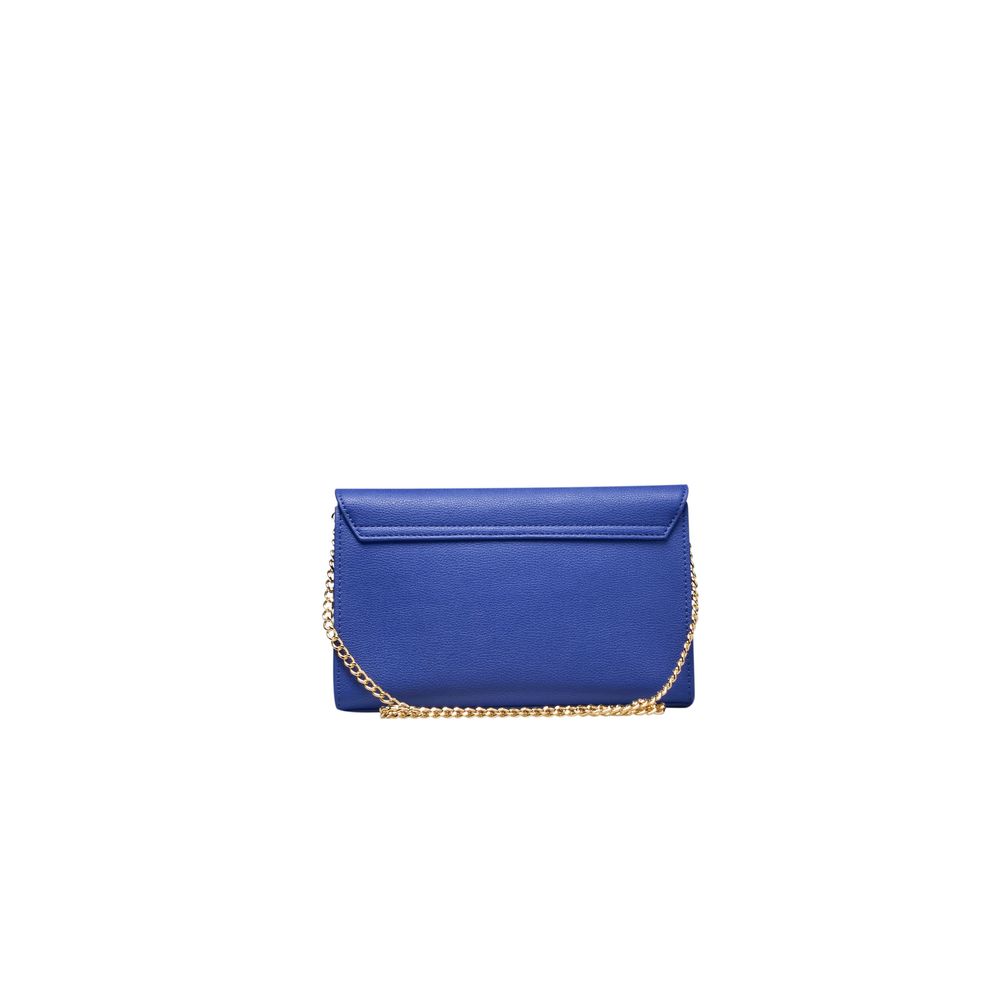 Love Moschino Blaue Polyethylen-Kreuztasche