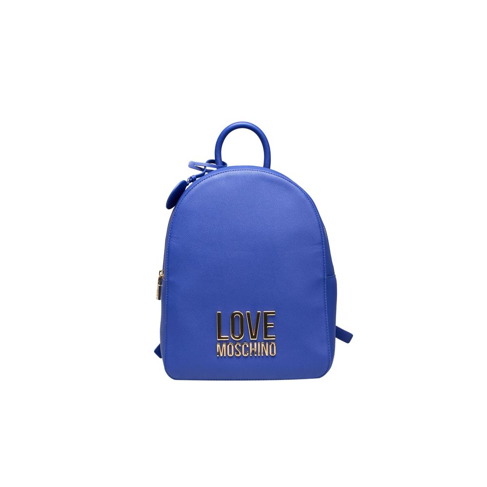 Love Moschino Blauer Polyethylen-Rucksack