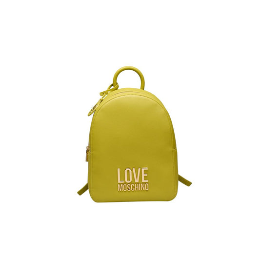 Love Moschino Gelber Polyethylen-Rucksack