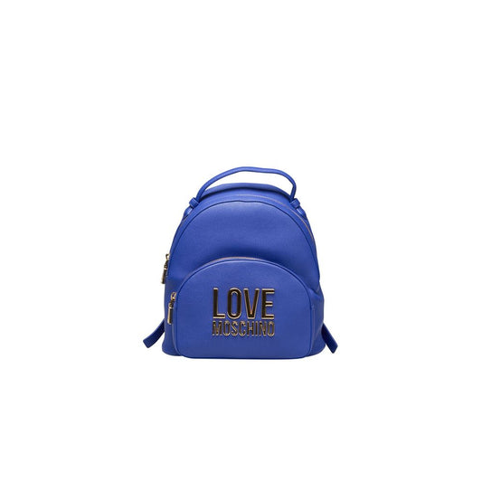 Love Moschino Blauer Polyethylen-Rucksack