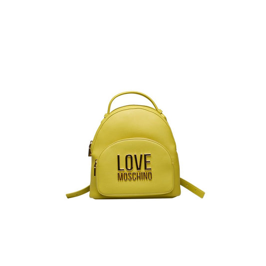 Love Moschino Gelber Polyethylen-Rucksack