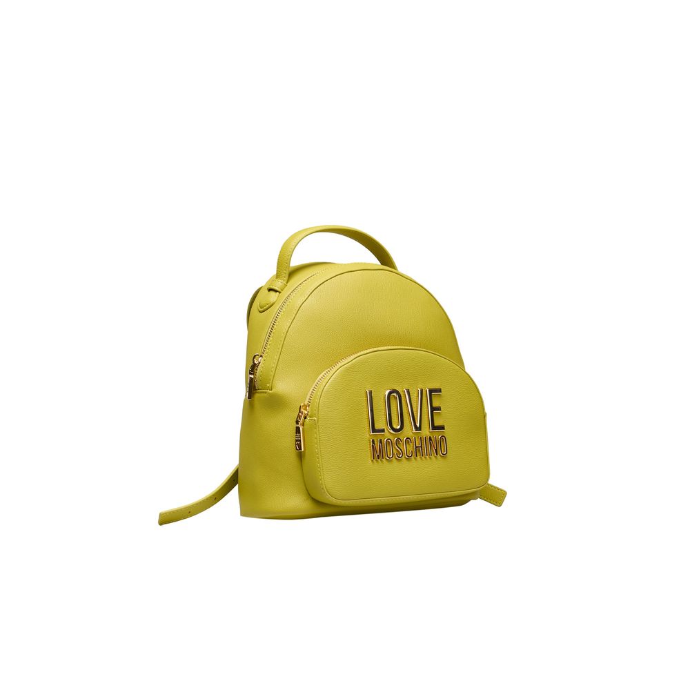 Love Moschino Gelber Polyethylen-Rucksack