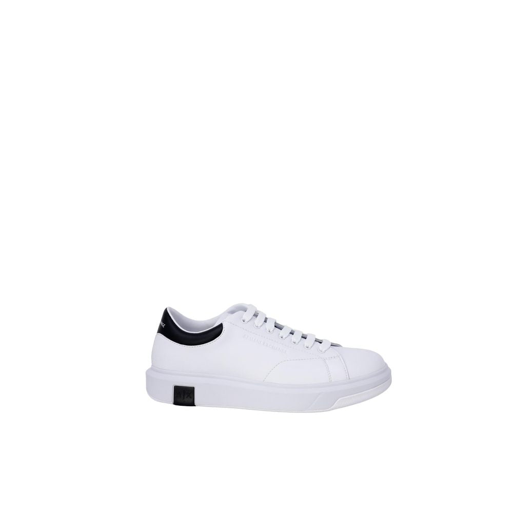 Armani Exchange Schwarzer und weißer Leder-Sneaker