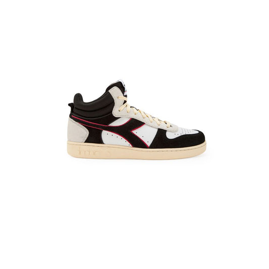 Diadora Schwarzer Leder-Sneaker