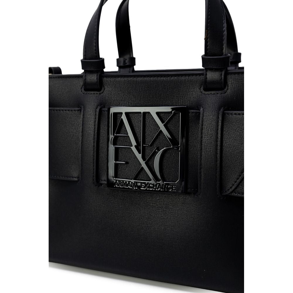 Armani Exchange Schwarze Polyethylen-Handtasche