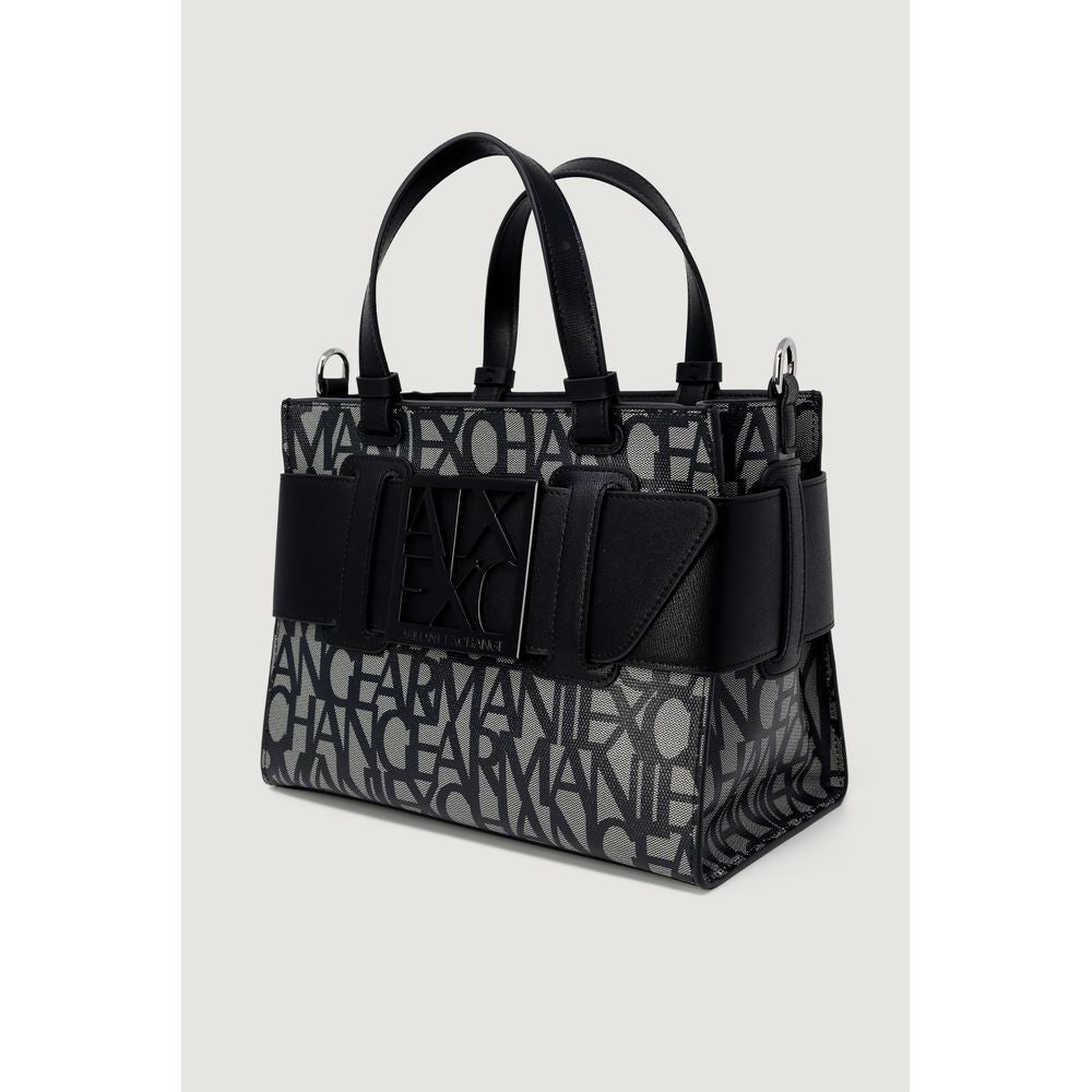 Armani Exchange Schwarze Polyethylen-Handtasche